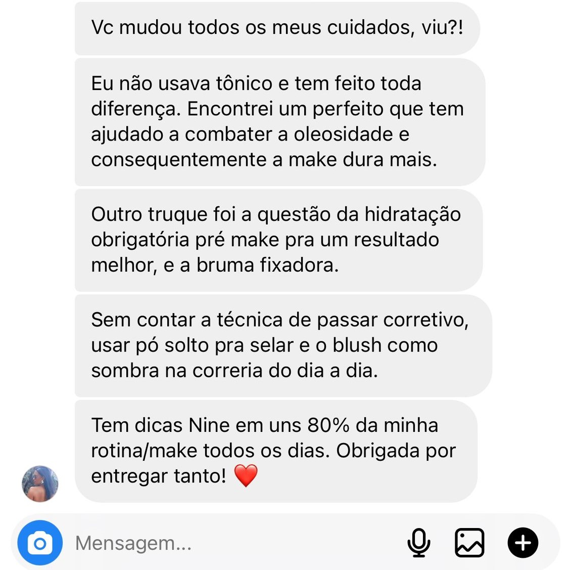 Depoimentos sobre o produto